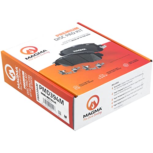 MAGMA Premium PMD394M Semi-Metallic Brake Pads, Front