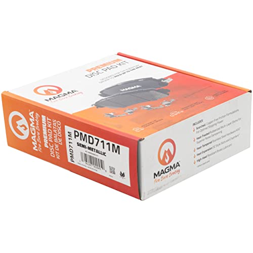 MAGMA Premium PMD711M Semi-Metallic Brake Pads, Rear