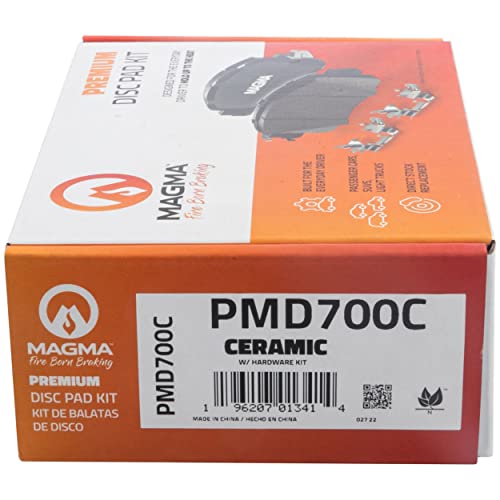 MAGMA Premium PMD700C Ceramic Brake Pads, Front