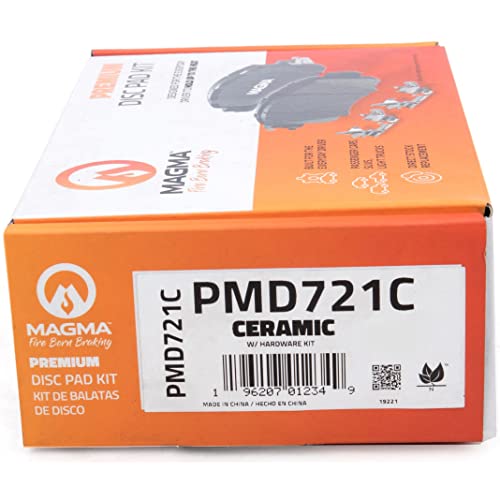 MAGMA Premium PMD721C Ceramic Brake Pads, Front