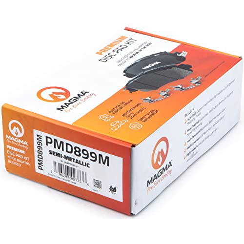 MAGMA Premium PMD899M Semi-Metallic Brake Pads, Rear