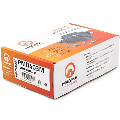 MAGMA Premium PMD403M Semi-Metallic Brake Pads, Front