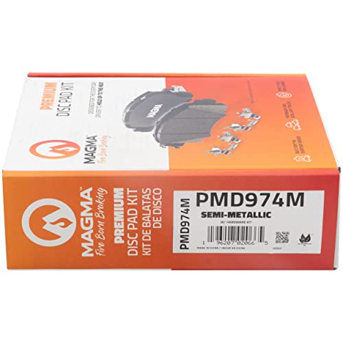 MAGMA Premium PMD974M Semi-Metallic Brake Pads, Rear