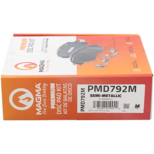 MAGMA Premium PMD792M Semi-Metallic Brake Pads, Rear