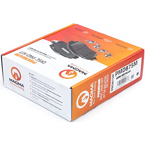 MAGMA Premium PMD875M Semi-Metallic Brake Pads, Rear