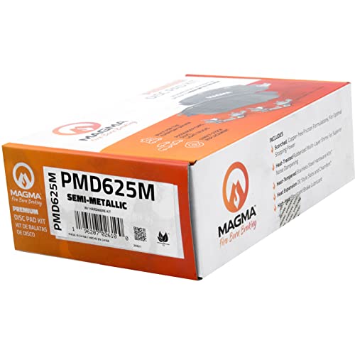 MAGMA Premium PMD625M Semi-Metallic Brake Pads, Rear