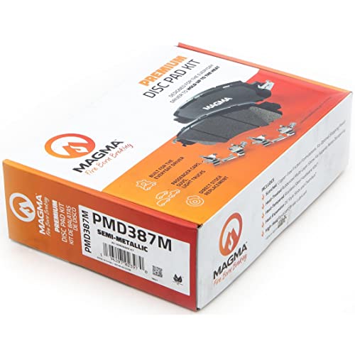MAGMA Premium PMD387M Semi-Metallic Brake Pads, Front