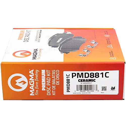 MAGMA Premium PMD881C Ceramic Brake Pads, Rear