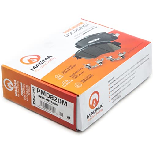 MAGMA Premium PMD820M Semi-Metallic Brake Pads, Front