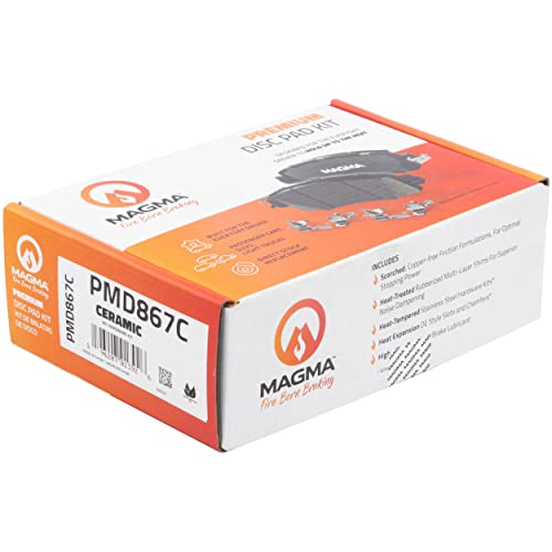 MAGMA Premium PMD867C Ceramic Brake Pads, Front
