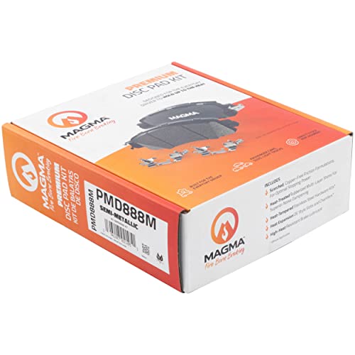 MAGMA Premium PMD888M Semi-Metallic Brake Pads, Front