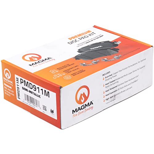 MAGMA Premium PMD911M Semi-Metallic Brake Pads, Rear