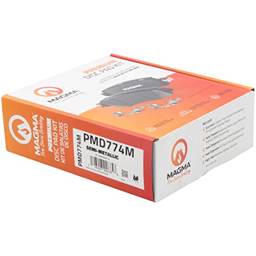 MAGMA Premium PMD774M Semi-Metallic Brake Pads, Front