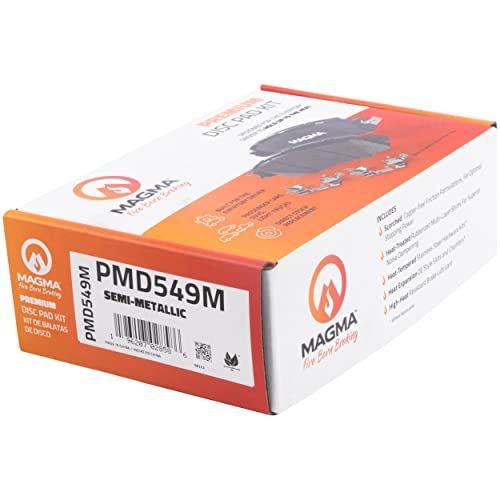 MAGMA Premium PMD549M Semi-Metallic Brake Pads, Front