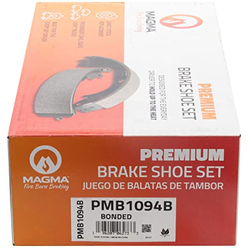 MAGMA Premium PMB1094B Bonded Drum Brake Shoe, Rear