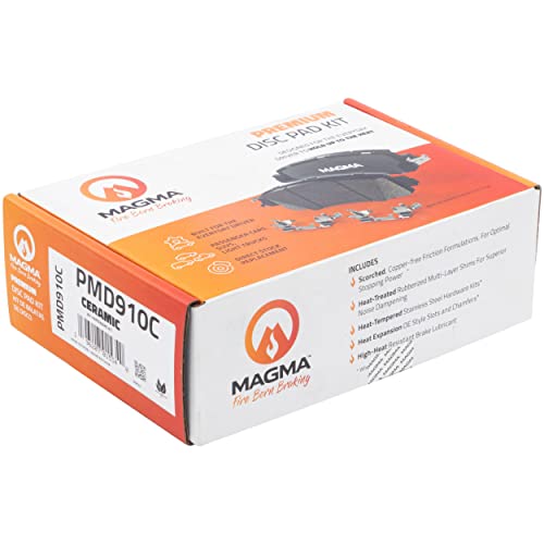 MAGMA Premium PMD910C Ceramic Brake Pads, Front