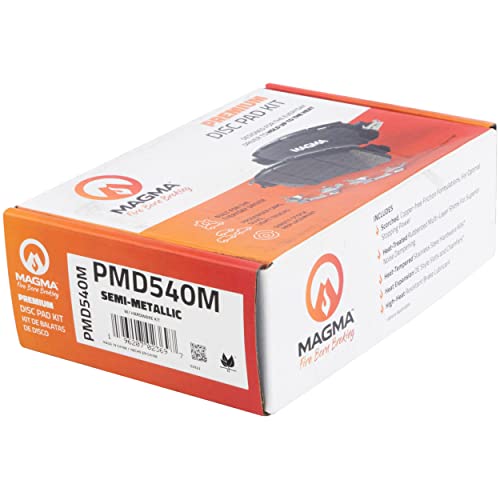 MAGMA Premium PMD540M Semi-Metallic Brake Pads, Rear