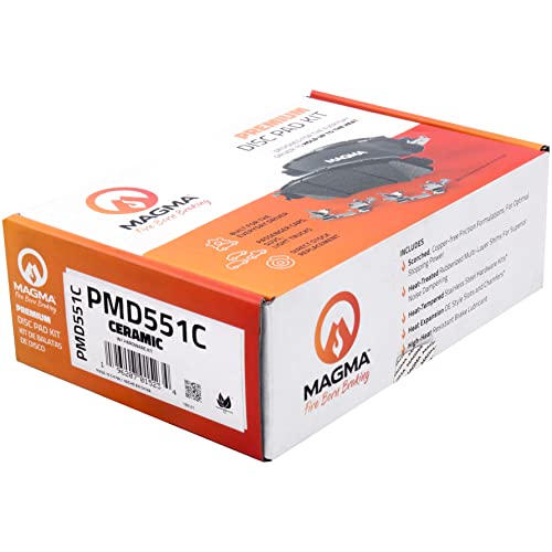 MAGMA Premium PMD551C Ceramic Brake Pads, Front