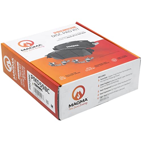 MAGMA Premium PMD598C Ceramic Brake Pads, Front