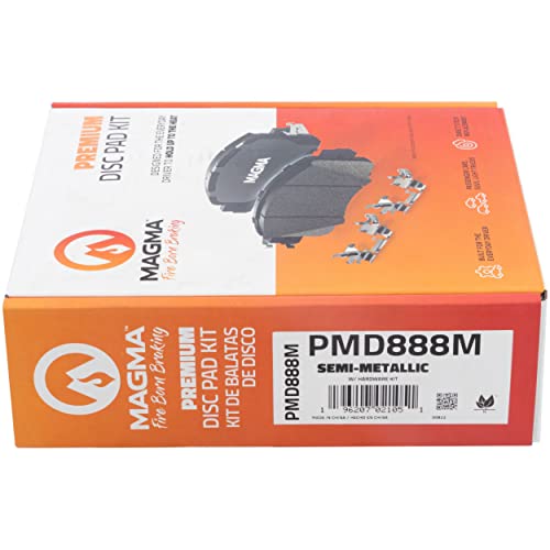 MAGMA Premium PMD888M Semi-Metallic Brake Pads, Front