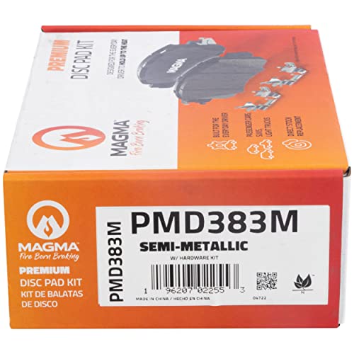 MAGMA Premium PMD383M Semi-Metallic Brake Pads, Rear