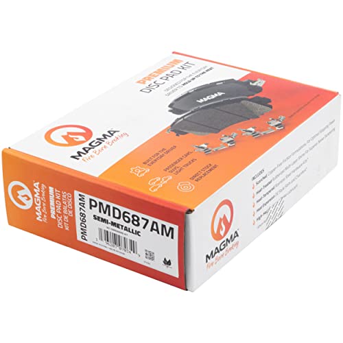 MAGMA Premium PMD687AM Semi-Metallic Brake Pads, Front