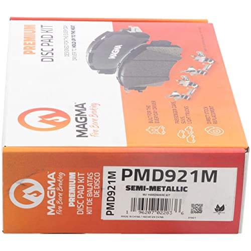 MAGMA Premium PMD921M Semi-Metallic Brake Pads, Front