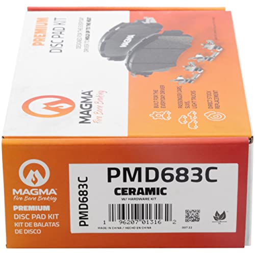 MAGMA Premium PMD683C Ceramic Brake Pads, Rear