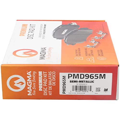 MAGMA Premium PMD965M Semi-Metallic Brake Pads, Front