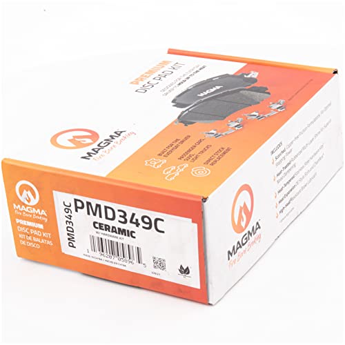 MAGMA Premium PMD349C Ceramic Brake Pads, Front