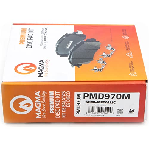 MAGMA Premium PMD970M Semi-Metallic Brake Pads, Front