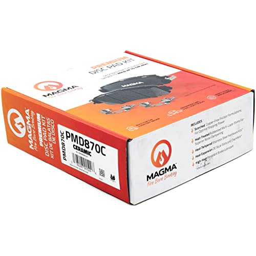 MAGMA Premium PMD870C Ceramic Brake Pads, Front