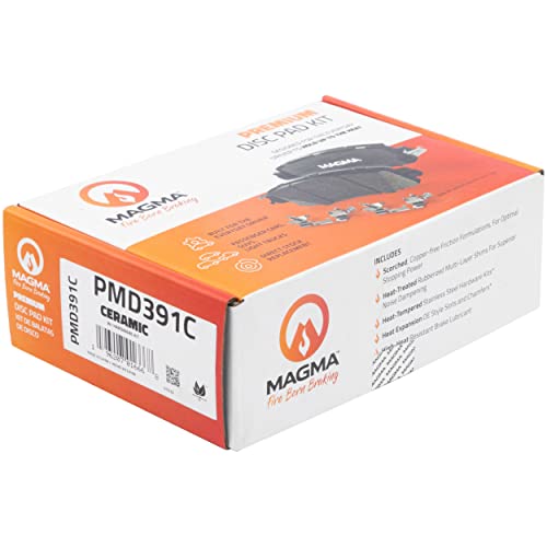 MAGMA Premium PMD391C Ceramic Brake Pads, Rear