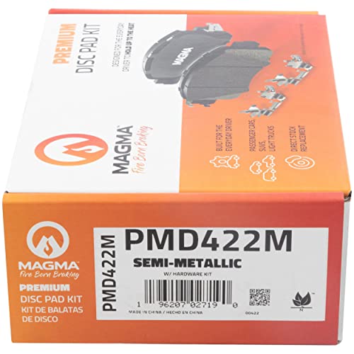 MAGMA Premium PMD422M Semi-Metallic Brake Pads, Front