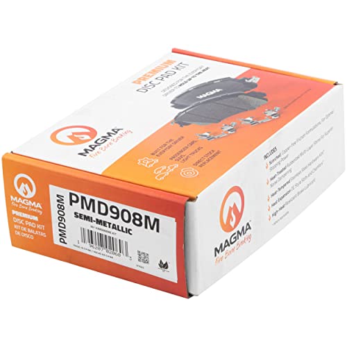 MAGMA Premium PMD908M Semi-Metallic Brake Pads, Front