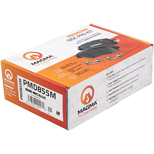 MAGMA Premium PMD855M Semi-Metallic Brake Pads, Front