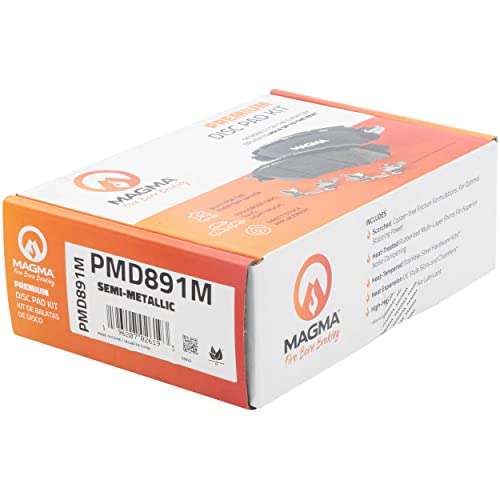 MAGMA Premium PMD891M Semi-Metallic Brake Pads, Rear