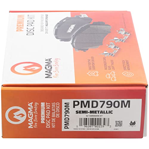 MAGMA Premium PMD790M Semi-Metallic Brake Pads, Front
