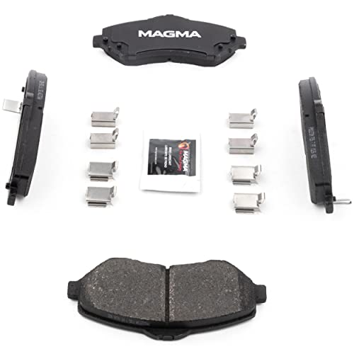 MAGMA Premium PMD1273M Semi-Metallic Brake Pads, Front
