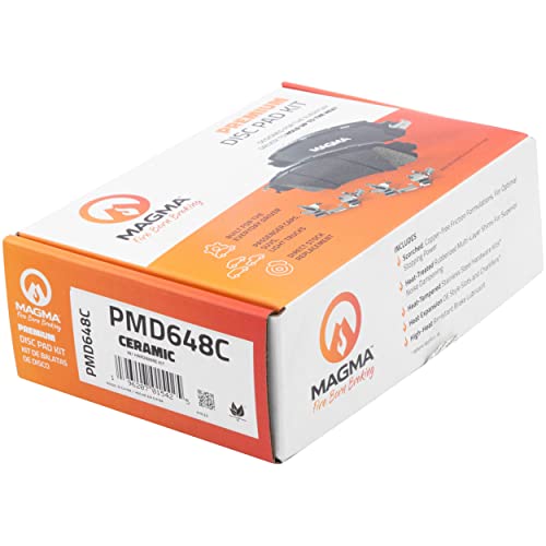 MAGMA Premium PMD648C Ceramic Brake Pads, Front
