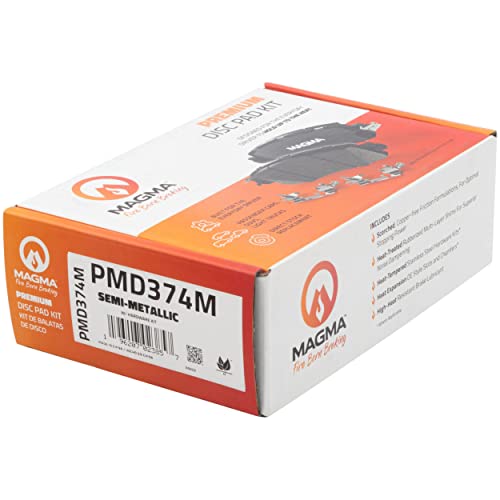 MAGMA Premium PMD374M Semi-Metallic Brake Pads, Rear