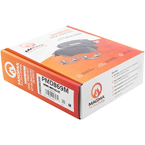 MAGMA Premium PMD869M Semi-Metallic Brake Pads, Front