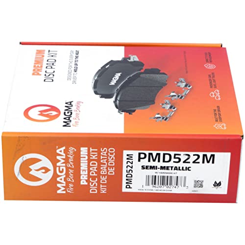 MAGMA Premium PMD522M Semi-Metallic Brake Pads, Front