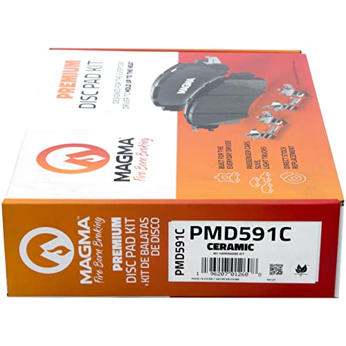 MAGMA Premium PMD591C Ceramic Brake Pads, Front