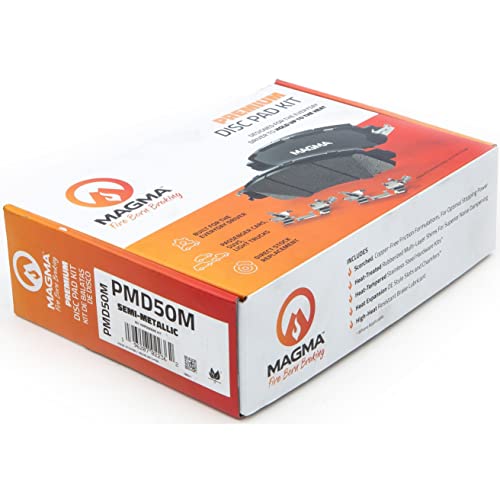 MAGMA Premium PMD50M Semi-Metallic Brake Pads, Front