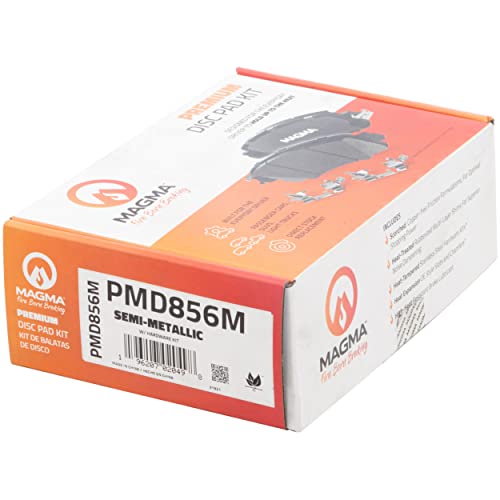 MAGMA Premium PMD856M Semi-Metallic Brake Pads, Front
