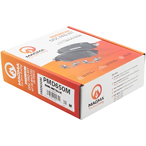 MAGMA Premium PMD650M Semi-Metallic Brake Pads, Front