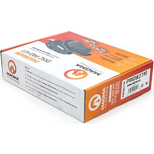 MAGMA Premium PMD827M Semi-Metallic Brake Pads, Front