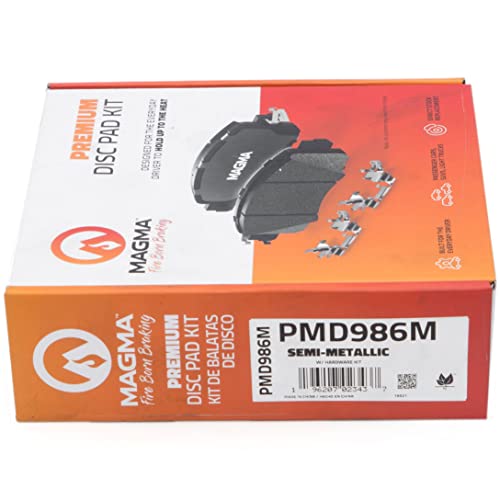 MAGMA Premium PMD986M Semi-Metallic Brake Pads, Rear