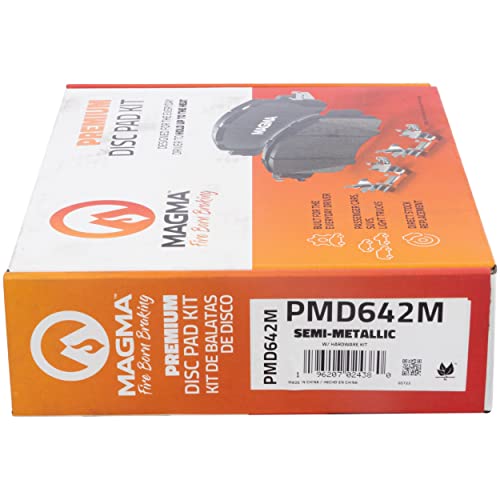 MAGMA Premium PMD642M Semi-Metallic Brake Pads, Front
